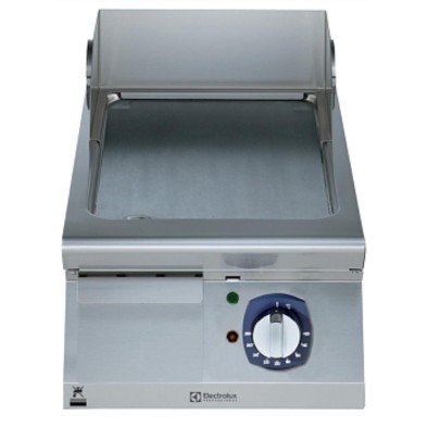 Electrolux Professional Endüstriyel Elektrikli Izgara, Fırçalanmış Krom Kaplamalı Çelik Pişirme Yüzeyi, 400 Mm, Yatay, Termostatik Kontrol, Kazıyıcı Dahil E7IINDAOMCA