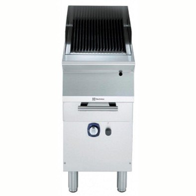 Electrolux Professional Endüstriyel Gazlı Barbekü-gril, Paslanmaz Brulörlü, Çift Taraflı Döküm Izgaralı (et İçin Yivli, Balık-sebze İçin Düz), Alt Dolaplı, Derinlik 730 Mm - 400 Mm E7GRGDGCFU