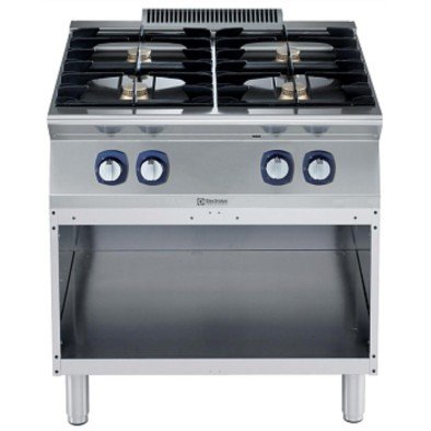Electrolux Professional Endüstriyel 4 Açık Ateşli Gazlı Ocak, Açık Alt Dolaplı Her Brulör 5,5 Kw - 800 Mm E7GCGH4CO0