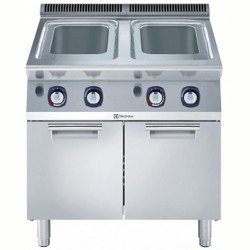 Electrolux Professional Endüstriyel 2 Hazneli Gazlı Makarna Pişirici, 2x24,5 Lt, Enerji Kontrol İle Hassas Güç Ayarı, Dolaplı, Derinlik 730 Mm - 800 Mm E7PCGH2KF0