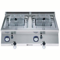 Electrolux Professional Endüstriyel 2x7 Lt Gazlı Set Üstü Fritöz, 2 V- Tip Hazneli, Brulörler Hazne Dışında, 2 Sepetli, Derinlik 730 Mm - 800 Mm E7FRGH2B00
