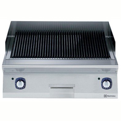 Electrolux Professional Endüstriyel Gazlı Set Üstü Lavataşlı Barbekü, Paslanmaz Brulörlü, Çift Taraflı Döküm Izgaralı, Derinlik 730 Mm - 800 Mm E7GRGHLC00