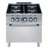 Electrolux Professional Endüstriyel 4 Açık Ateşli Gazlı Kuzine, Her Brulör 5,5 Kw, Gazlı Fırın (6 Kw), Derinlik 730 Mm - 800 Mm E7GCGH4CG0