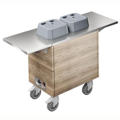 Electrolux Professional Mobil Tabak Dispenseri, Isıtmalı, 2 Silindirli, İki Adet Paslanmaz Çelik Tepsi Kaydırma, Tabak Çapı 180-250 Mm, Y=750 F33HKW