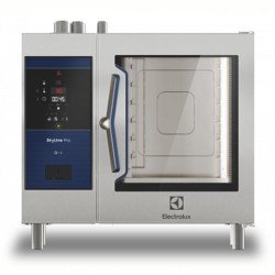 Electrolux Professional Skyline Pro Kombi Fırın, Boylersiz, Dijital Kontrollü, 6x1/1gn, Gazlı, Programlanabilir, Otomatik Temizlik ECOG61C2G0