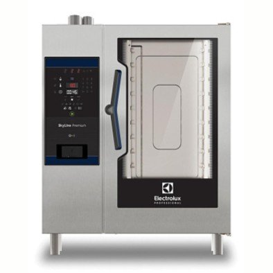 Electrolux Professional Skyline Premium Kombi Fırın, Boylerli, Dijital Kontrollü, 10x1/1gn, Elektrikli, Programlanabilir, Otomatik Temizlik, Sol Menteşeli Kapı ECOE101B2AL