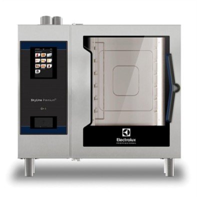 Electrolux Professional Skyline Premiums Kombi Fırın 6x1/1gn, Elektrikli, 3 Pişirme Modu (otomatik, Program, Manuel), Otomatik Temizlik, Soldan Menteşeli Kapı ECOE61T2AL
