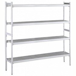 Electrolux Professional Düz Etejer Seti, Aluminyum Ayaklı, 4 Raflı, Her Raf Demonte Polietilen Tabletlerden Oluşur, Tabletler Bulaşık Makinesinde Yıkanabilir - 475x2935 Mm, H=1700 Mm BLS2935 Electrolux Professional Düz Etejer Seti, Aluminyum Ayaklı, 4 Raflı, Her Raf Demonte Polietilen Tabletlerden Oluşur, Tabletler Bulaşık Makinesinde Yıkanabilir - 475x2935 Mm, H=1700 Mm BLS2935