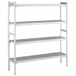 Electrolux Professional Düz Etejer Seti, Aluminyum Ayaklı, 4 Raflı, Her Raf Demonte Polietilen Tabletlerden Oluşur, Tabletler Bulaşık Makinesinde Yıkanabilir - 475x2580 Mm, H=1700 Mm BLS2580 Electrolux Professional Düz Etejer Seti, Aluminyum Ayaklı, 4 Raflı, Her Raf Demonte Polietilen Tabletlerden Oluşur, Tabletler Bulaşık Makinesinde Yıkanabilir - 475x2580 Mm, H=1700 Mm BLS2580