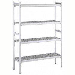 Electrolux Professional Düz Etejer Seti, Aluminyum Ayaklı, 4 Raflı, Her Raf Demonte Polietilen Tabletlerden Oluşur, Tabletler Bulaşık Makinesinde Yıkanabilir - 475x2048 Mm, H=1700 Mm BLS2048 Electrolux Professional Düz Etejer Seti, Aluminyum Ayaklı, 4 Raflı, Her Raf Demonte Polietilen Tabletlerden Oluşur, Tabletler Bulaşık Makinesinde Yıkanabilir - 475x2048 Mm, H=1700 Mm BLS2048
