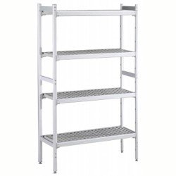 Electrolux Professional Düz Etejer Seti, Aluminyum Ayaklı, 4 Raflı, Her Raf Demonte Polietilen Tabletlerden Oluşur, Tabletler Bulaşık Makinesinde Yıkanabilir - 475x1696 Mm, H=1700 Mm BLS1696 Electrolux Professional Düz Etejer Seti, Aluminyum Ayaklı, 4 Raflı, Her Raf Demonte Polietilen Tabletlerden Oluşur, Tabletler Bulaşık Makinesinde Yıkanabilir - 475x1696 Mm, H=1700 Mm BLS1696