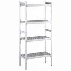 Electrolux Professional Düz Etejer Seti, Aluminyum Ayaklı, 4 Raflı, Her Raf Demonte Polietilen Tabletlerden Oluşur, Tabletler Bulaşık Makinesinde Yıkanabilir - 475x1304 Mm, H=1700 Mm BLS1304 Electrolux Professional Düz Etejer Seti, Aluminyum Ayaklı, 4 Raflı, Her Raf Demonte Polietilen Tabletlerden Oluşur, Tabletler Bulaşık Makinesinde Yıkanabilir - 475x1304 Mm, H=1700 Mm BLS1304
