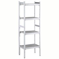 Electrolux Professional Düz Etejer Seti, Aluminyum Ayaklı, 4 Raflı, Her Raf Demonte Polietilen Tabletlerden Oluşur, Tabletler Bulaşık Makinesinde Yıkanabilir - 475x950 Mm, H=1700 Mm BLS950 Electrolux Professional Düz Etejer Seti, Aluminyum Ayaklı, 4 Raflı, Her Raf Demonte Polietilen Tabletlerden Oluşur, Tabletler Bulaşık Makinesinde Yıkanabilir - 475x950 Mm, H=1700 Mm BLS950