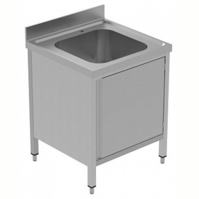 Electrolux Professional Dolaplı Tek Evyeli Tezgah, Evyesi (600x500 Mm), Çarpar Kapılı - 700 Mm, Plus GLG716P