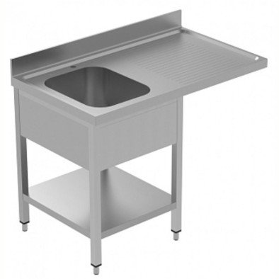 Electrolux Professional Tezgahaltı Bulaşık Makinesi Tezgahı, 1 Evye (500x500 Mm) & Sağ Tarafta Süzdürme, Taban Raflı - 1200 Mm, Plus GLR1DSXPLS Electrolux Professional Tezgahaltı Bulaşık Makinesi Tezgahı, 1 Evye (500x500 Mm) & Sağ Tarafta Süzdürme, Taban Raflı - 1200 Mm, Plus GLR1DSXPLS