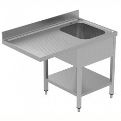 Electrolux Professional Tezgahaltı Bulaşık Makinesi Tezgahı, 1 Evye (500x500 Mm) & Sol Tarafta Süzdürme, Taban Raflı - 1200 Mm, Plus GLR1SSPELS Electrolux Professional Tezgahaltı Bulaşık Makinesi Tezgahı, 1 Evye (500x500 Mm) & Sol Tarafta Süzdürme, Taban Raflı - 1200 Mm, Plus GLR1SSPELS