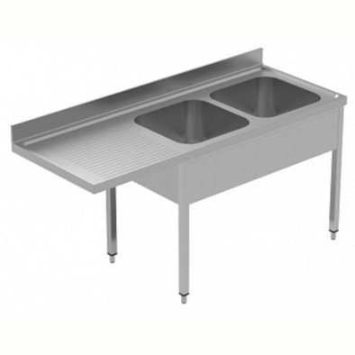 Electrolux Professional Tezgahaltı Bulaşık Makinesi Tezgahı, 2 Evye (500x500 Mm) & Sol Tarafta Süzdürme - 1800 Mm, Plus GLR2SSPE Electrolux Professional Tezgahaltı Bulaşık Makinesi Tezgahı, 2 Evye (500x500 Mm) & Sol Tarafta Süzdürme - 1800 Mm, Plus GLR2SSPE