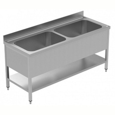 Electrolux Professional Yıkama-süzme Tezgahı, 2 Evye (810x540x350 Mm), Taban Raflı - 1800 Mm, Plus LSGVLP1802 Electrolux Professional Yıkama-süzme Tezgahı, 2 Evye (810x540x350 Mm), Taban Raflı - 1800 Mm, Plus LSGVLP1802