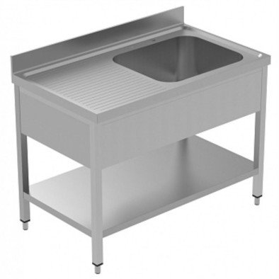 Electrolux Professional Tek Evyeli Tezgah, Evyesi 600x500 Mm, Damlalığı Solda, Taban Raflı - 1200 Mm, Plus LSGLG1216S Electrolux Professional Tek Evyeli Tezgah, Evyesi 600x500 Mm, Damlalığı Solda, Taban Raflı - 1200 Mm, Plus LSGLG1216S