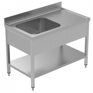 Electrolux Professional Tek Evyeli Tezgah, Evyesi 600x500 Mm, Damlalığı Sağda, Taban Raflı - 1200 Mm, Plus LSGLG1216D Electrolux Professional Tek Evyeli Tezgah, Evyesi 600x500 Mm, Damlalığı Sağda, Taban Raflı - 1200 Mm, Plus LSGLG1216D