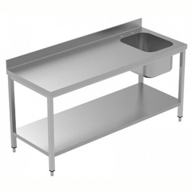 Electrolux Professional Özel Şef Çalışma Tezgahı, Tek Evyeli (sağda), 100 Mm Sırtlı, Taban Raflı - 1800 Mm, Plus LSGTL1810D Electrolux Professional Özel Şef Çalışma Tezgahı, Tek Evyeli (sağda), 100 Mm Sırtlı, Taban Raflı - 1800 Mm, Plus LSGTL1810D