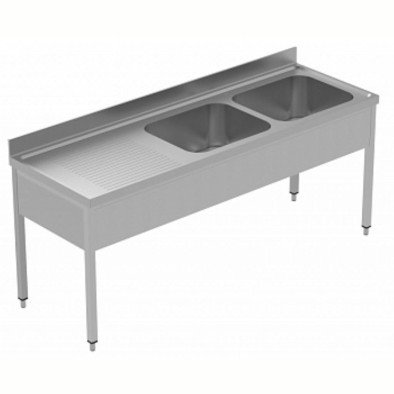 Electrolux Professional 2 Evyeli Tezgah, Evyeleri 600x500 Mm, Damlalığı Solda - 2100 Mm, Plus GLG2126SXE