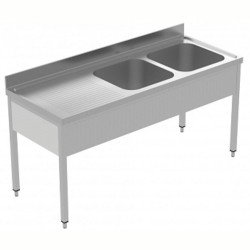 Electrolux Professional 2 Evyeli Tezgah, Evyeleri 600x500 Mm, Damlalığı Solda - 1800 Mm, Plus GLG1826SXE Electrolux Professional 2 Evyeli Tezgah, Evyeleri 600x500 Mm, Damlalığı Solda - 1800 Mm, Plus GLG1826SXE