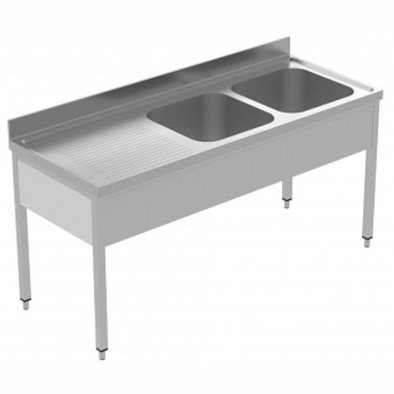 Electrolux Professional 2 Evyeli Tezgah, Evyeleri 600x500 Mm, Damlalığı Solda - 1800 Mm, Plus GLG1826SXE