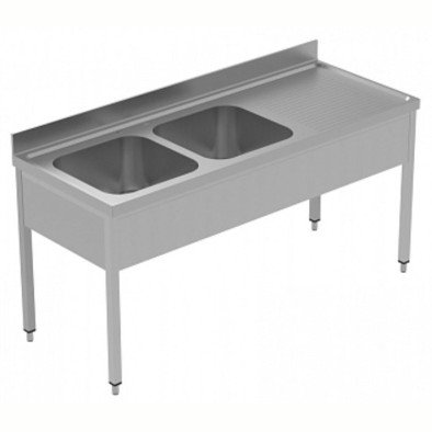 Electrolux Professional 2 Evyeli Tezgah, Evyeler 600x500 Mm, Damlalığı Sağda - 1800 Mm, Plus GLG1826DXE Electrolux Professional 2 Evyeli Tezgah, Evyeler 600x500 Mm, Damlalığı Sağda - 1800 Mm, Plus GLG1826DXE