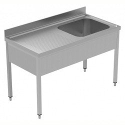 Electrolux Professional Tek Evyeli Tezgah, Evyesi 600x500 Mm, Damlalığı Solda - 1400 Mm, Plus GLG1416SXE