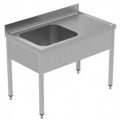 Electrolux Professional Tek Evyeli Tezgah, Evyesi 600x500 Mm, Damlalığı Sağda - 1200 Mm, Plus GLG1216DXE