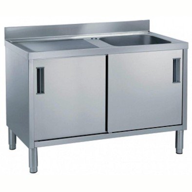 Electrolux Professional Dolaplı 1 Evyeli Tezgah, Evyesi (600x500 Mm), Damlalık Sol Tarafta, 2 Kayar Kapılı, 1400 Mm MLA1416SXPN Electrolux Professional Dolaplı 1 Evyeli Tezgah, Evyesi (600x500 Mm), Damlalık Sol Tarafta, 2 Kayar Kapılı, 1400 Mm MLA1416SXPN
