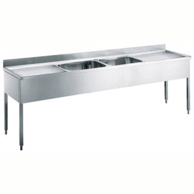 Electrolux Professional 2 Evyeli 600x500 Mm Ve 2 Damlalıklı Evye Ünitesi, 2400 Mm LG2426N