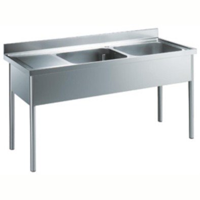 Electrolux Professional 2 Evyeli Tezgah, Evyeler 500x600x300mm, Damlalığı Solda - 1800 Mm LG1826SXEN