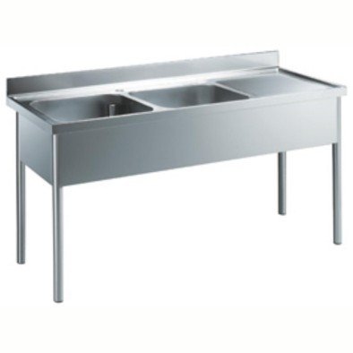 Electrolux Professional 2 Evyeli Tezgah, Evyeler 500x600x300mm, Damlalığı Sağda - 1800 Mm LG1826DXEN