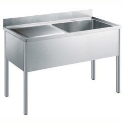 Electrolux Professional Tek Evyeli Tezgah (500x600x300mm), Damlalığı Solda - 1400mm LG1416SXEN Electrolux Professional Tek Evyeli Tezgah (500x600x300mm), Damlalığı Solda - 1400mm LG1416SXEN