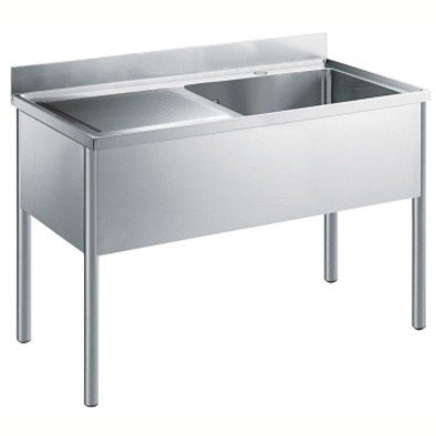 Electrolux Professional Tek Evyeli Tezgah (500x600x300mm), Damlalığı Solda - 1400mm LG1416SXEN