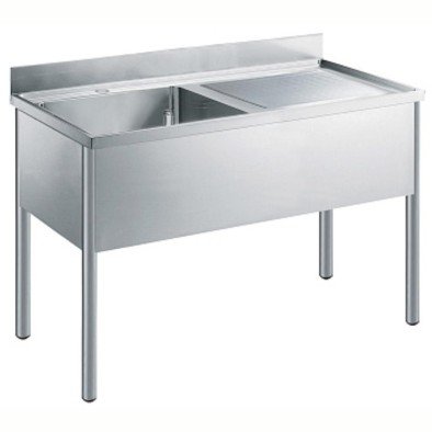 Electrolux Professional Tek Evyeli Tezgah (500x600x300mm), Damlalığı Sağda - 1400mm LG1416DXEN