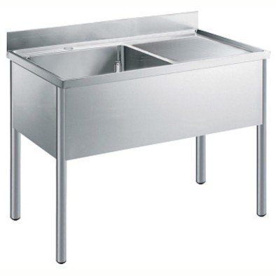 Electrolux Professional Tek Evyeli Tezgah (500x600x300mm), Damlalığı Sağda - 1200mm LG1216DXEN
