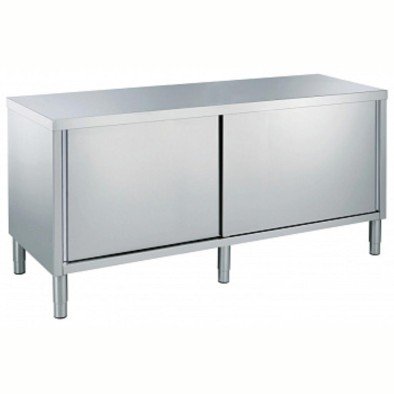 Electrolux Professional Dolaplı Çalışma Tezgahı, 1 Ara Raflı, 2 Kayar Kapılı, (6 Ayaklı) - 2000mm TN2000EN