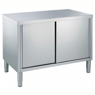 Electrolux Professional Dolaplı Çalışma Tezgahı, 1 Ara Raflı, 2 Kayar Kapılı, (4 Ayaklı) - 1400mm TN1400EN