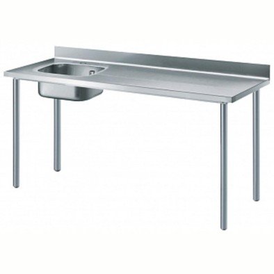 Electrolux Professional Özel Şef Çalışma Tezgahı, Sırtlı, 1 Evye (solda) - 1800 Mm TL1810SXEN