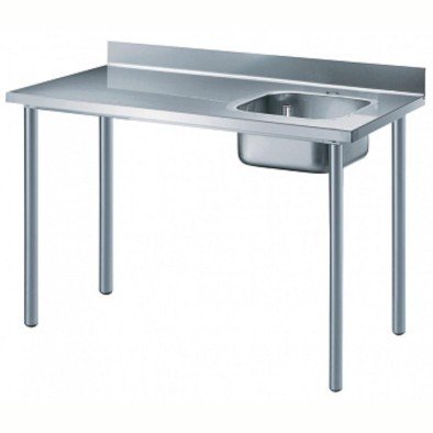 Electrolux Professional Özel Şef Çalışma Tezgahı, Sırtlı, 1 Evye (sağda) - 1400 Mm TL1410DXEN