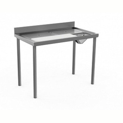 Electrolux Professional Et Ve Balık Hazırlık/yıkama Tezgahı, Delikli Ve Çıkarılabilir, Bıçak Tutacağı, Polietilen Kesme Tahtası, Drenaj, Sıyırma Hunisi, Sırtlı, 1200mm TLC1210PN
