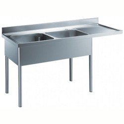 Electrolux Professional 2 Evyeli Tezgah, Evyeleri 500x500x290 Mm, Damlalık Sağda - 1800 Mm LR2DSXPEP Electrolux Professional 2 Evyeli Tezgah, Evyeleri 500x500x290 Mm, Damlalık Sağda - 1800 Mm LR2DSXPEP