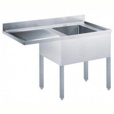 Electrolux Professional Tezgahaltı Bulaşık Makinesi İçin Tezgah, 1 Evyeli (600x500 Mm), Damlalık Solda - 1400 Mm ESBD1417L