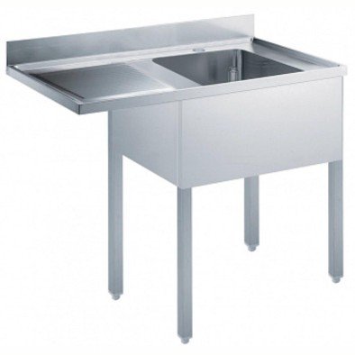 Electrolux Professional Tezgahaltı Bulaşık Makinesi İçin Tezgah, 1 Evyeli (500x500 Mm), Damlalık Solda - 1200 Mm ESBD1217L