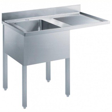 Electrolux Professional Tezgahaltı Bulaşık Makinesi İçin Tezgah, 1 Evyeli (500x500 Mm), Damlalık Sağda - 1200 Mm ESBD1217R