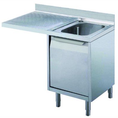Electrolux Professional Tezgahaltı Bulaşık Makinesi İçin Dolaplı Tezgah, Tek Evyeli, Damlalığı Solda - 1200 Mm MARMSXN