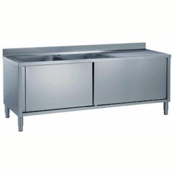 Electrolux Professional Dolaplı Tezgah, 2 Evyeli (500x500 Mm), Damlalık Sağda - 1800 Mm ML2S1817RN Electrolux Professional Dolaplı Tezgah, 2 Evyeli (500x500 Mm), Damlalık Sağda - 1800 Mm ML2S1817RN